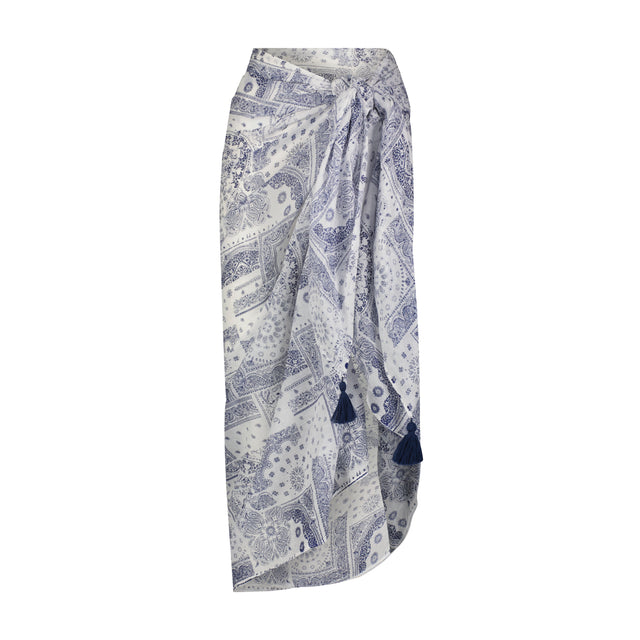 Mer St Barth Cotton Saline Pareo White Bandana
