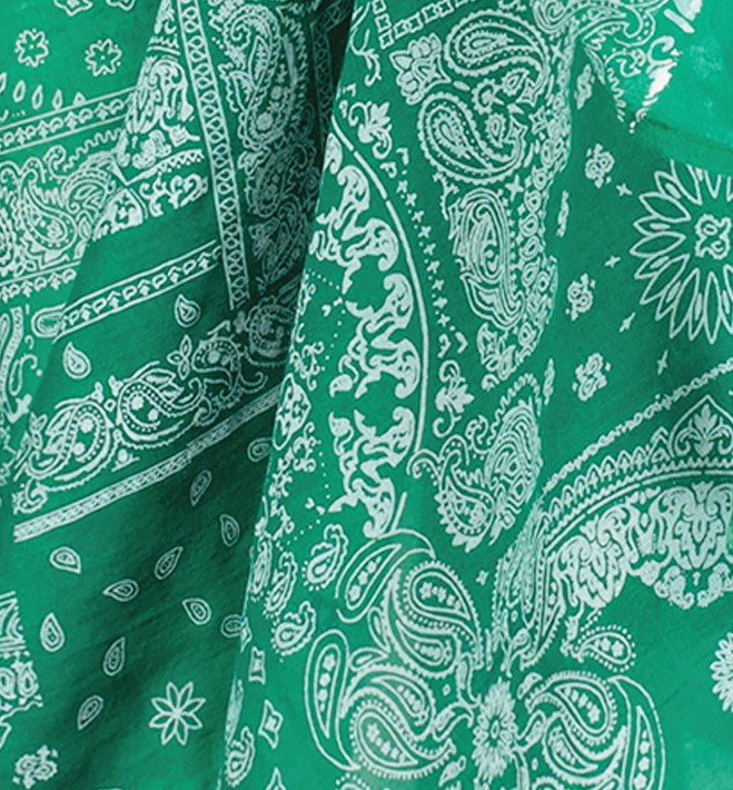 Cotton Saline Pareo Green Bandana