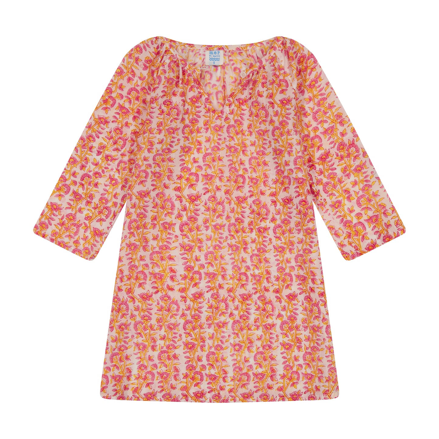 Girl's "Le Reve" St Barth Nap Dress Mini Pink Floral