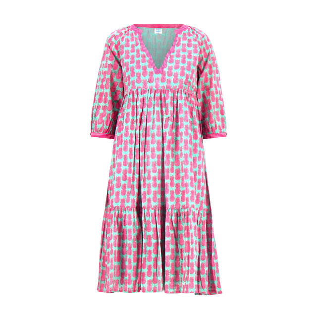 Mer St Barth Martine Women's Dress Pineapple Crush Pink