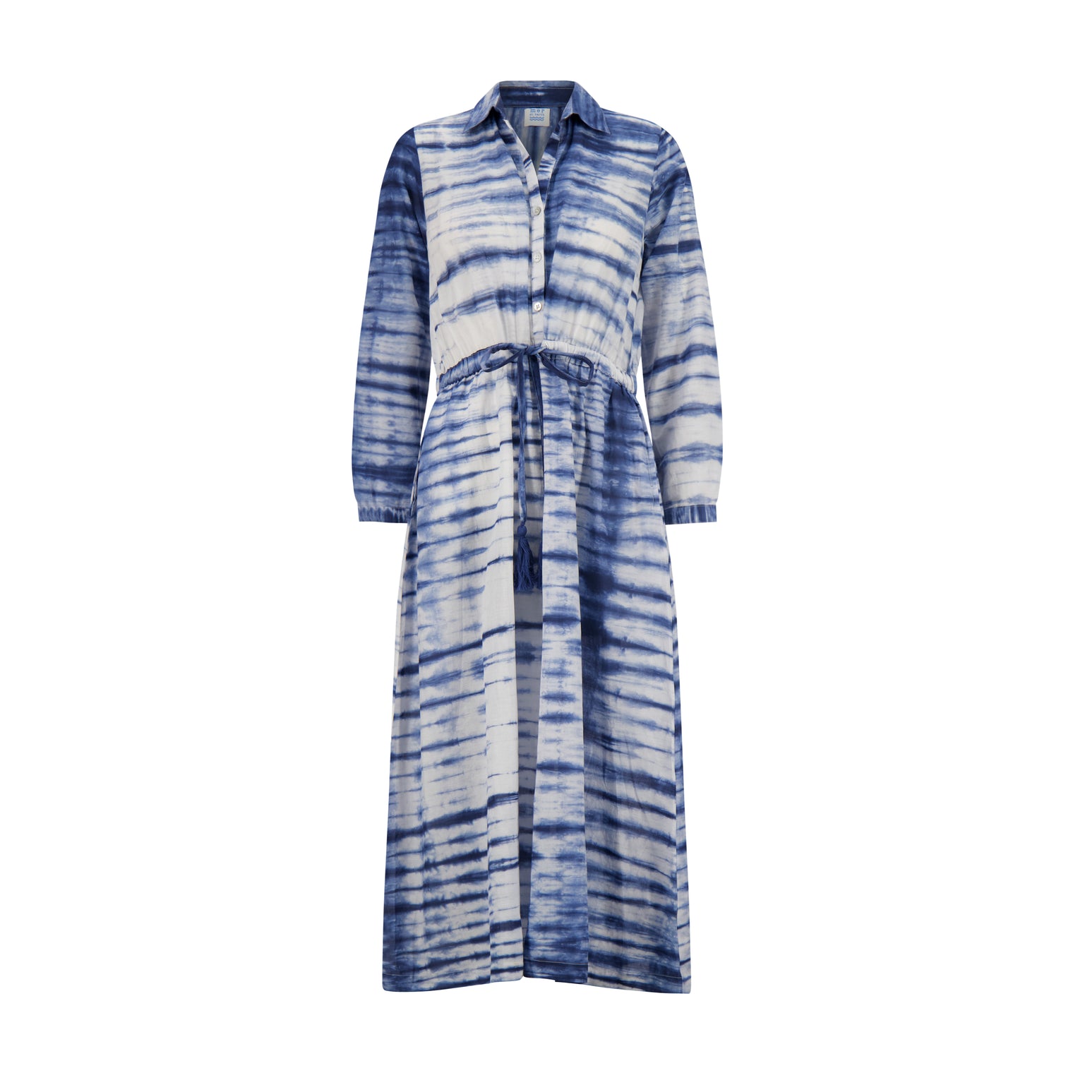 Anais Women's Shirtdress Navy Shibori