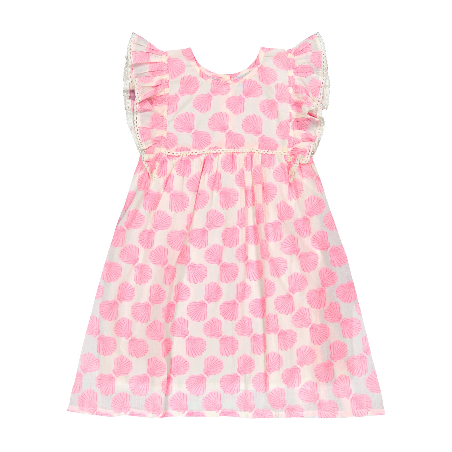 Seraphina Girl's Dress Shell Beach Pink