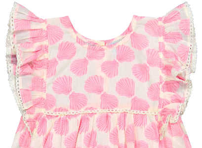 Seraphina Girl's Dress Shell Beach Pink