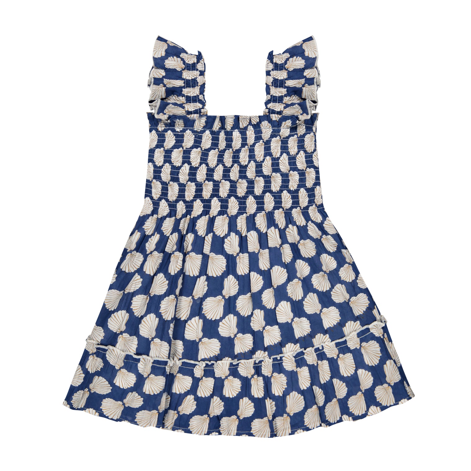 Mini Paloma Girl's Dress Shell Beach Navy