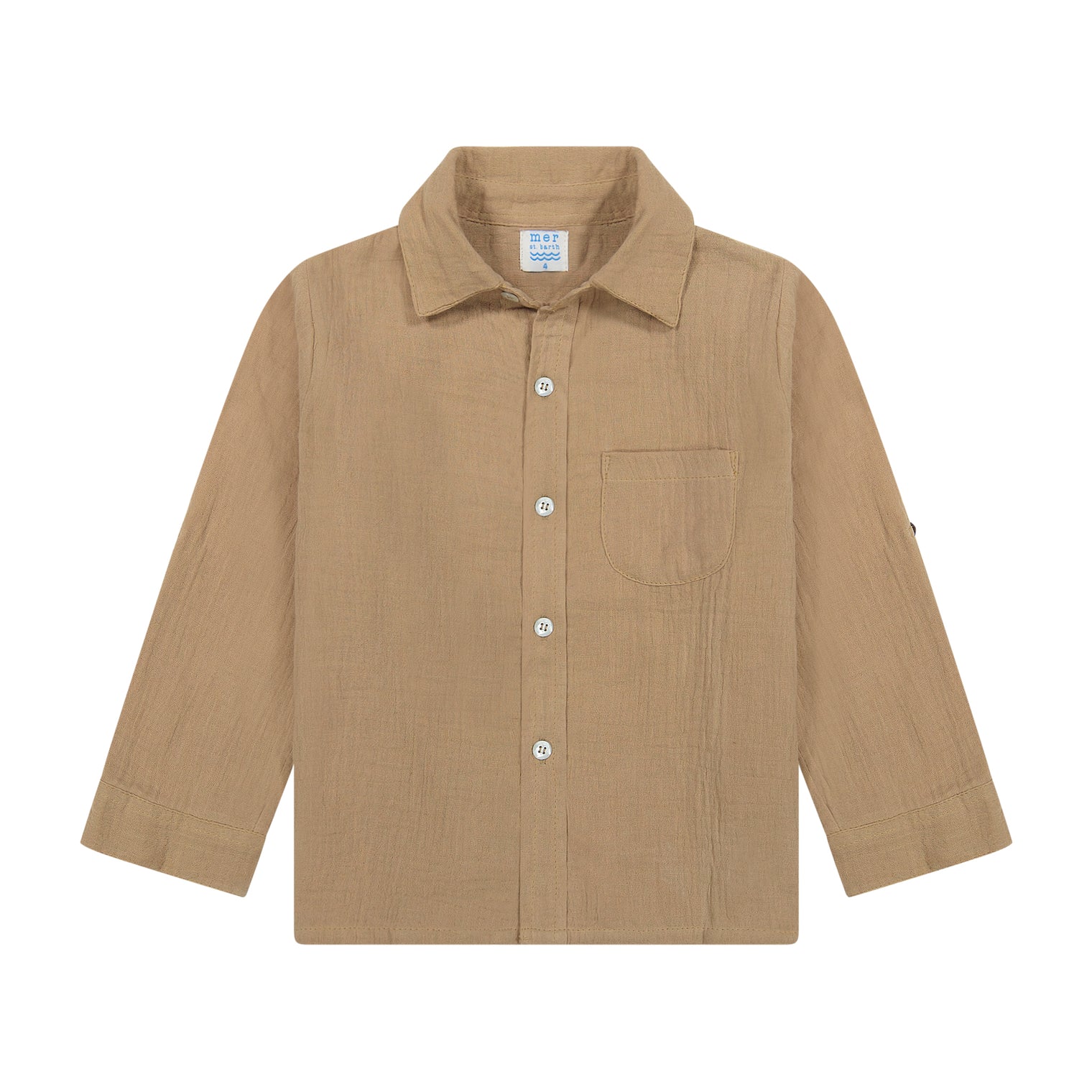 Remi Boys Button Front Shirt Dune
