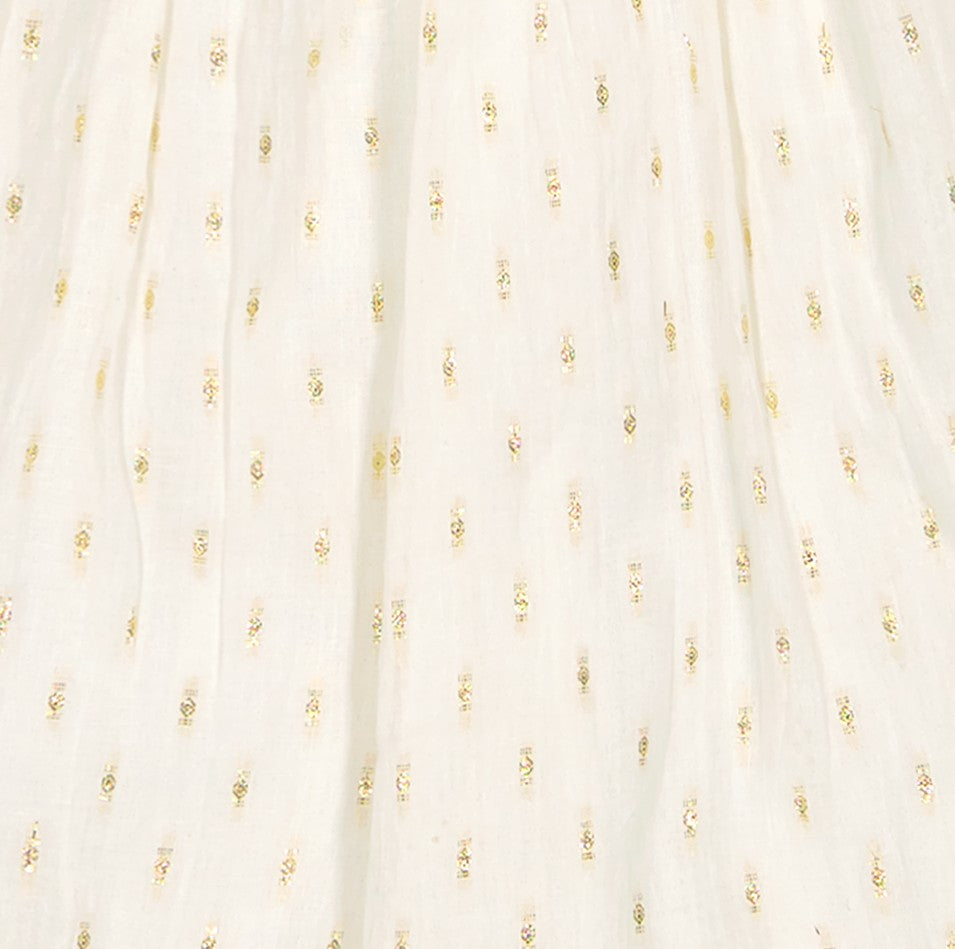 Serena Girl's Tassel Dress Gold Dobby