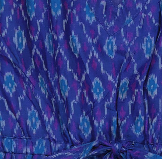 Florence Women's Mini Dress Cobalt Ikat