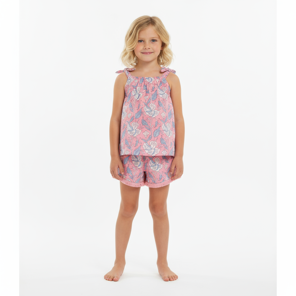 Colette Girls Top and Short Set Blossom