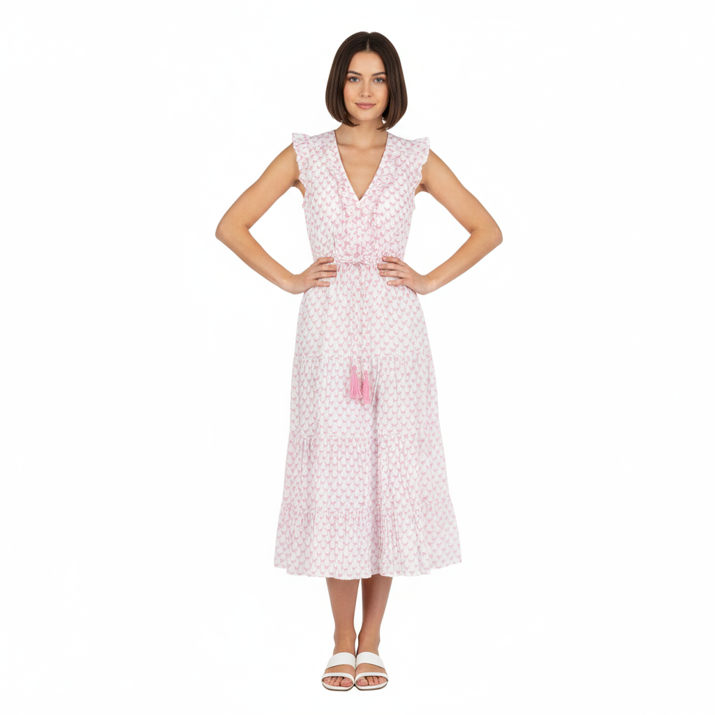 Giselle Women's Maxi Dress Pink Butterfly