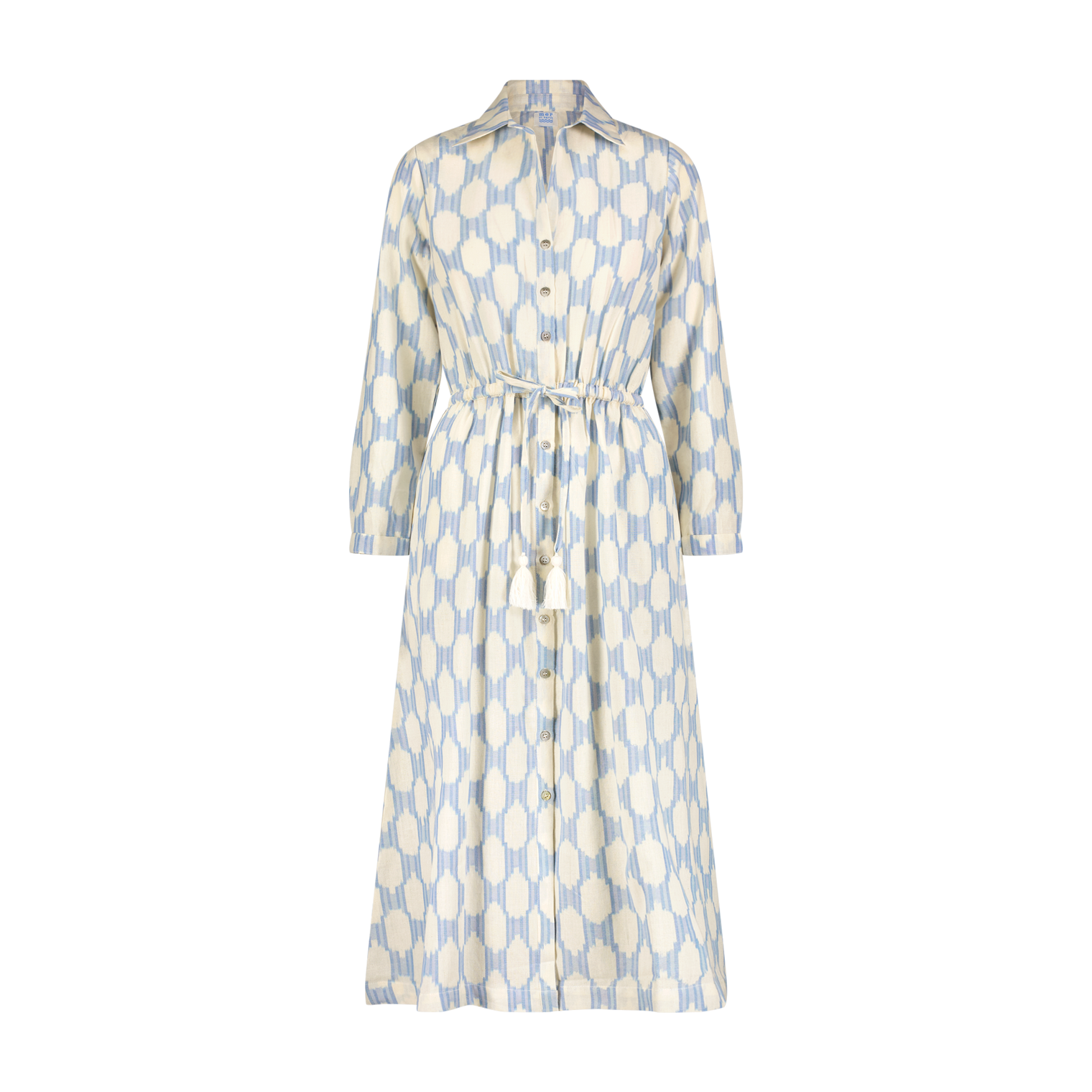Anais Womens Shirtdress Sky Blue Ikat