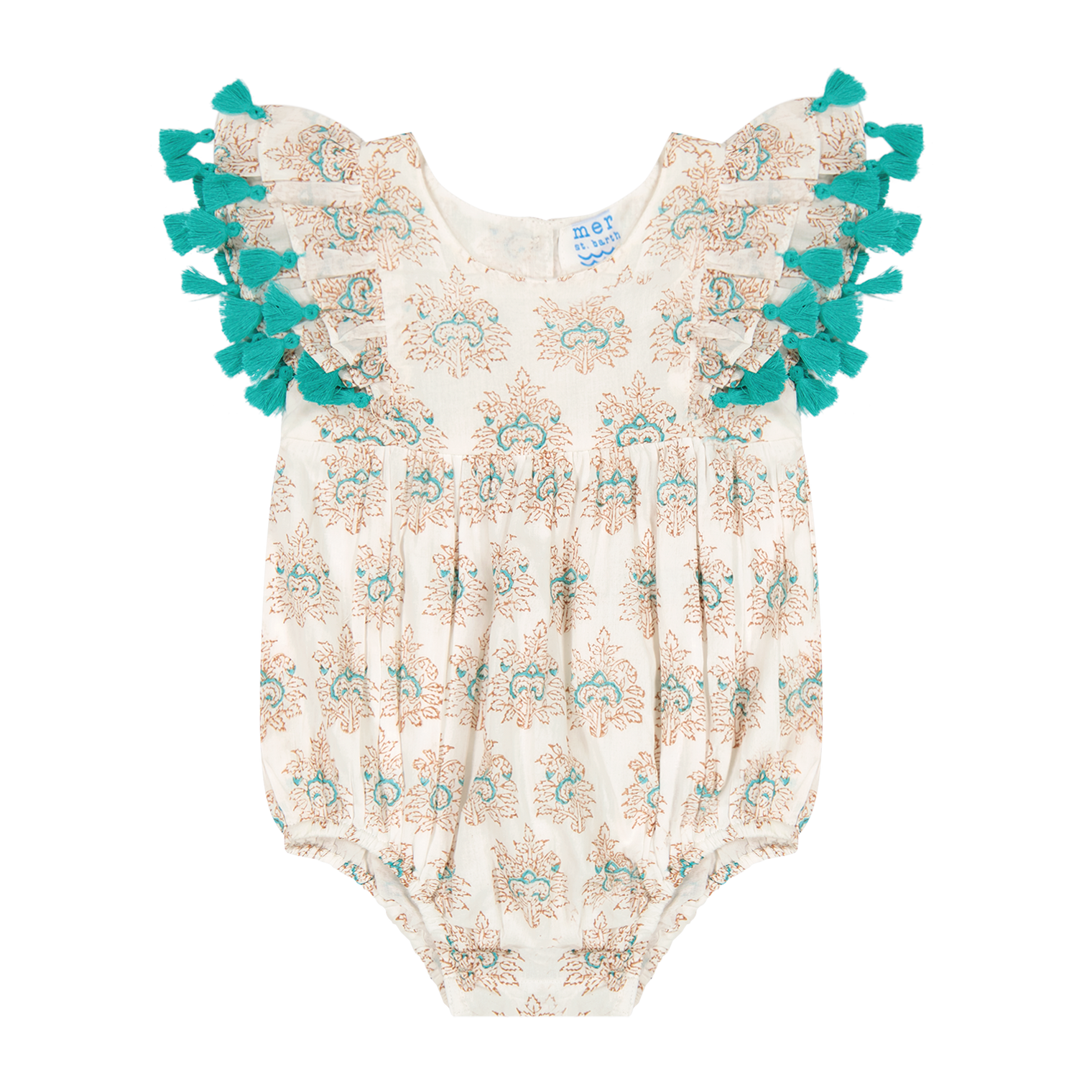 Anna Baby Romper Ocean Aqua Rhapsody