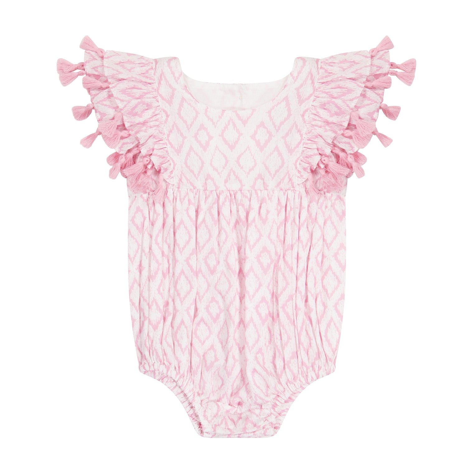 Anna Baby Romper Soft Pink Ikat
