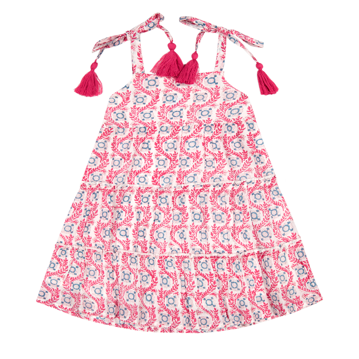 Bella Girls Shoulder Tie Sundress Jaipur Bloom