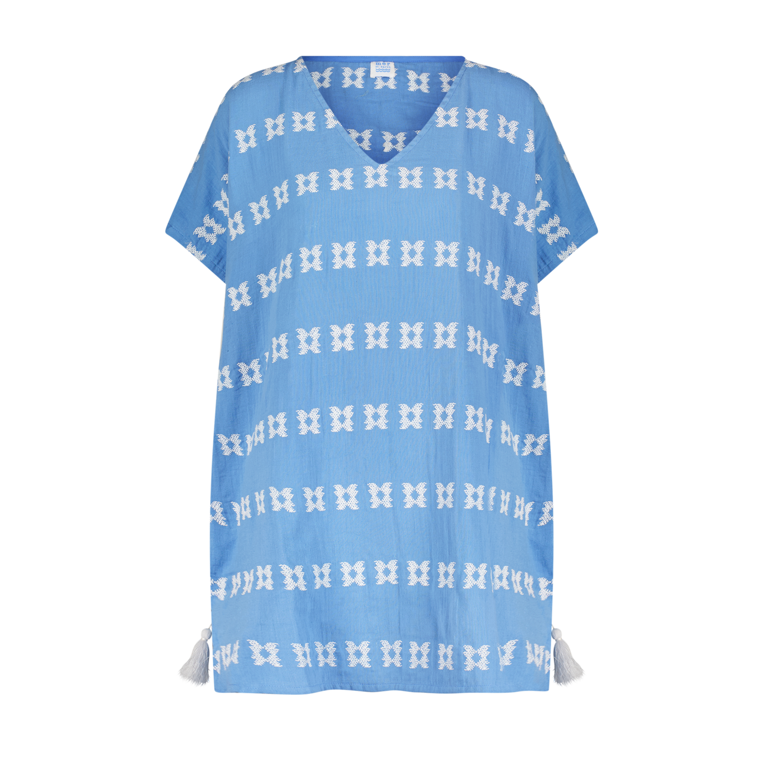 Capucine Mini Women's Caftan Sky White Embroidery