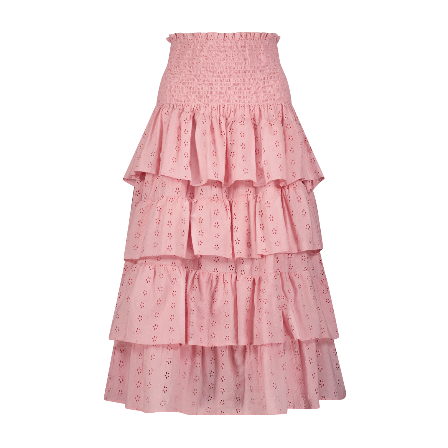 Karmin Women's Ruffle Skirt Blush Pink Eyelet