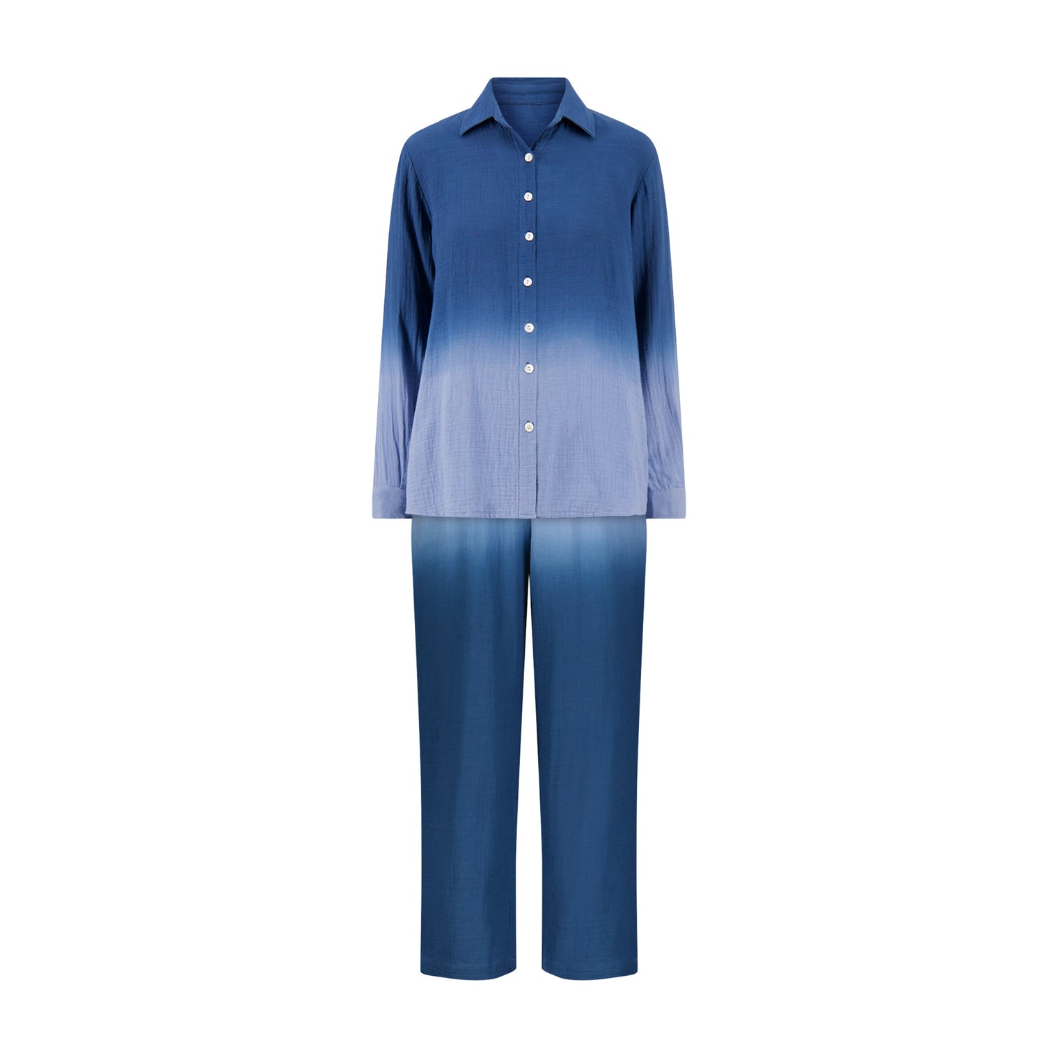 Clementine Womens Top & Pant Set Marine Ombre