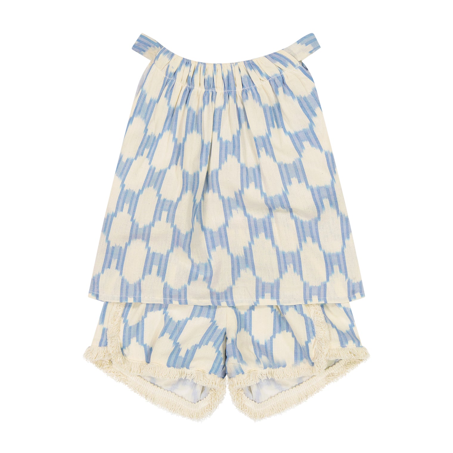 Colette Girls Top and Short Set Sky Blue IKat