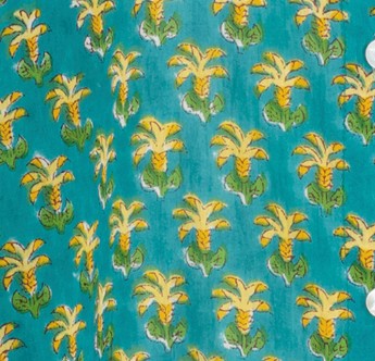 Clementine Womens Top & Pant Set Green Palm