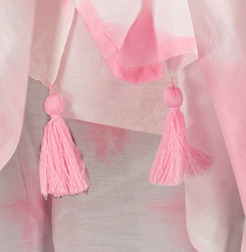 Cotton Saline Pareo Pink Dip Dye