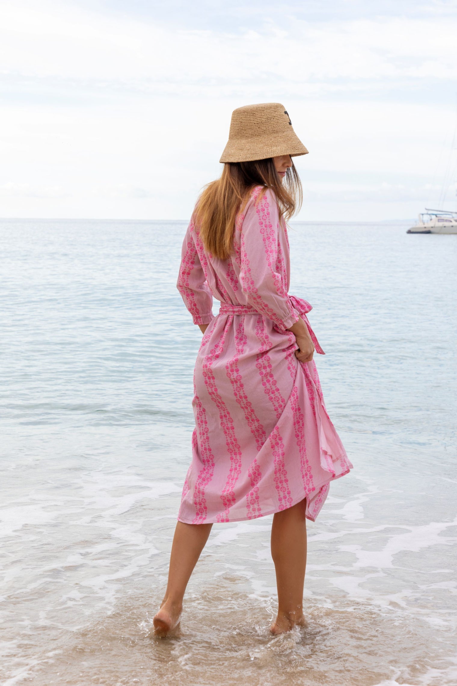 Anouk Women's Kaftan Pink Seashells