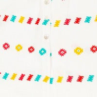 Mer St Barth Estelle Women's Fringed Shirtdress White Embroidery