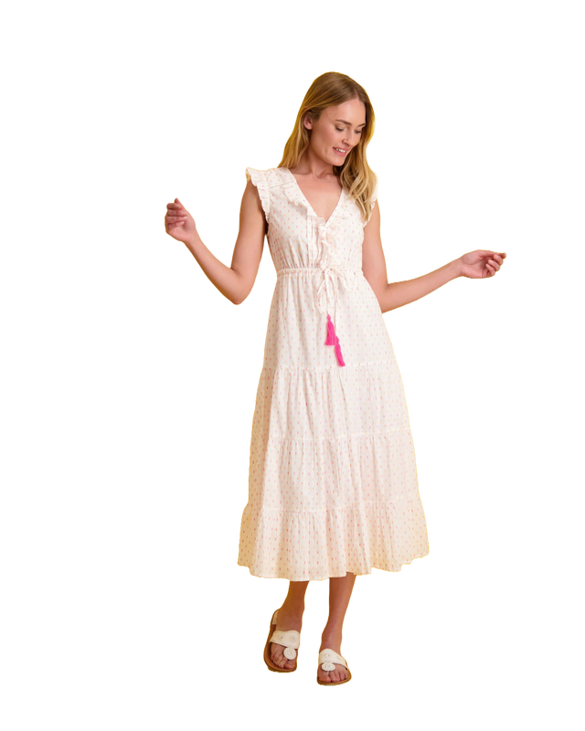 Giselle Women's Maxi Dress Neon Swiss Dot