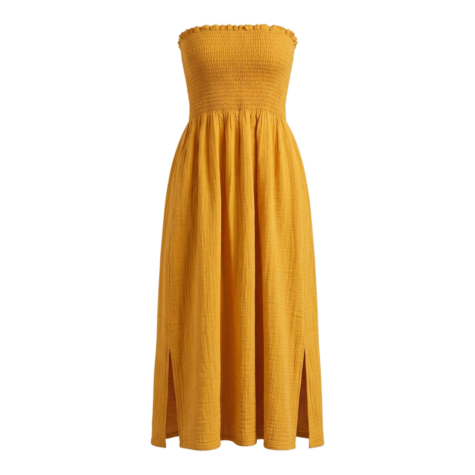 Strapless Smocked Women's Maxi Dress Marigold