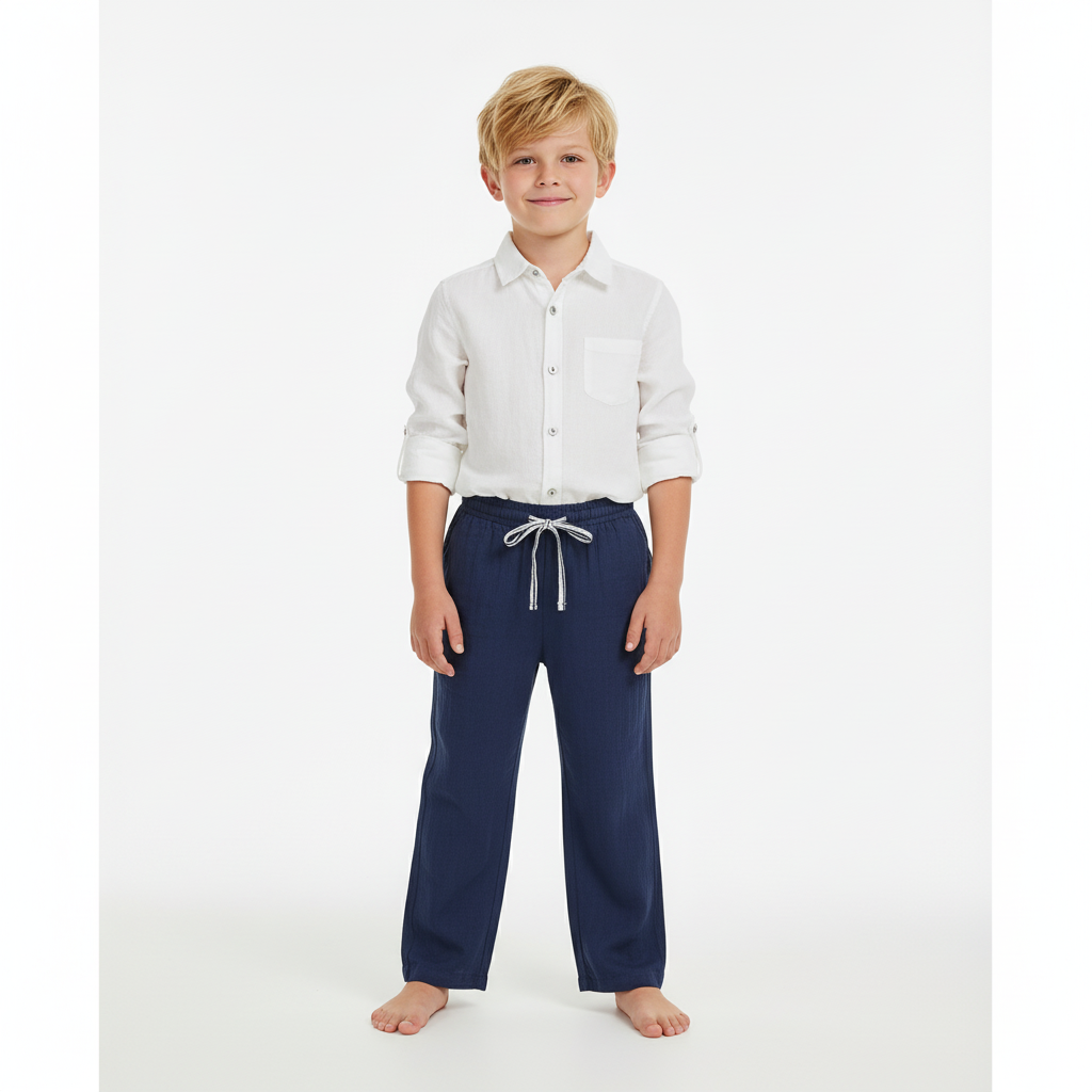 La Plage Boys Drawstring Pants Lapis Blue