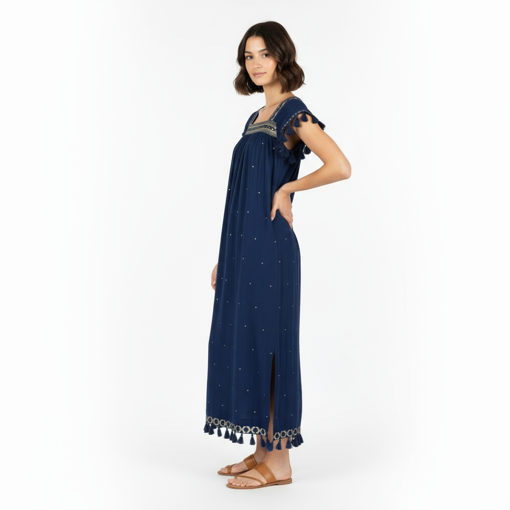 Maxi Sandrine Womens Dress Galaxy Embroidery