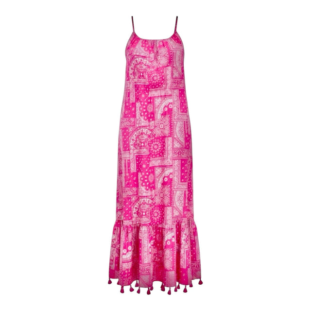 Mer St Barth Chantal Women's Sundress Patchwork Bandana Pink