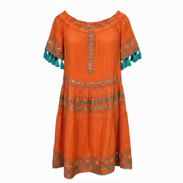 Suri Women's Dress Marigold Embroidery