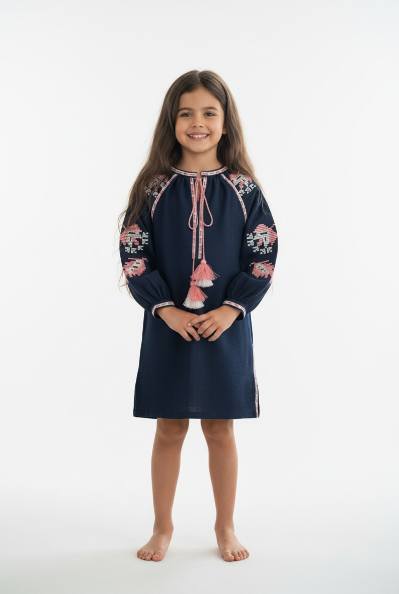 Ukrainian Embroidered Tunic Dress