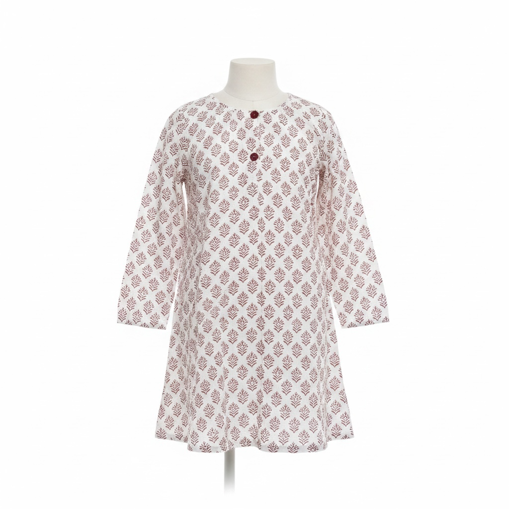 Mer St Barth St Barth Girls' Kaftan Bordeaux