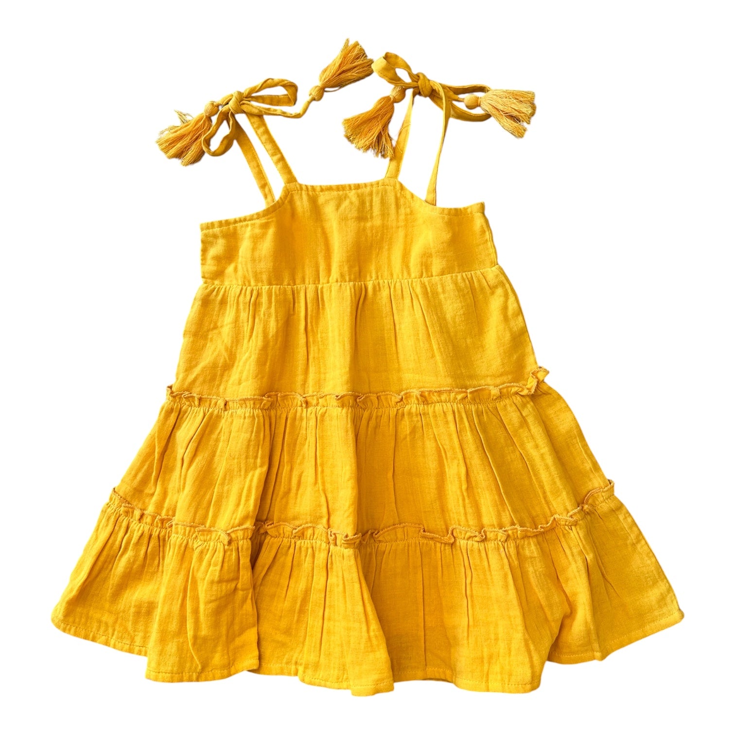 Bella Girls Shoulder Tie Sundress Marigold
