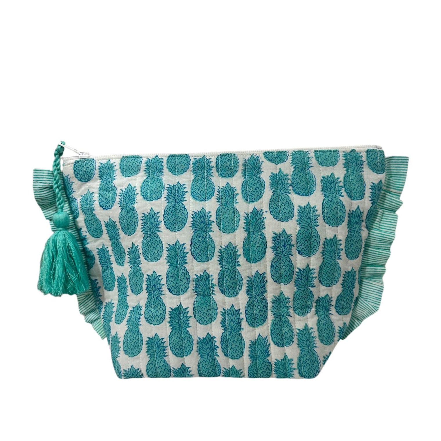 La Plage Ruffle Pouch Pineapple Crush Lagoon
