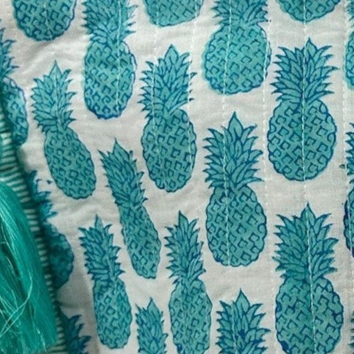 La Plage Ruffle Pouch Pineapple Crush Lagoon