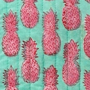 La Plage Ruffle Pouch Pineapple Crush Pink