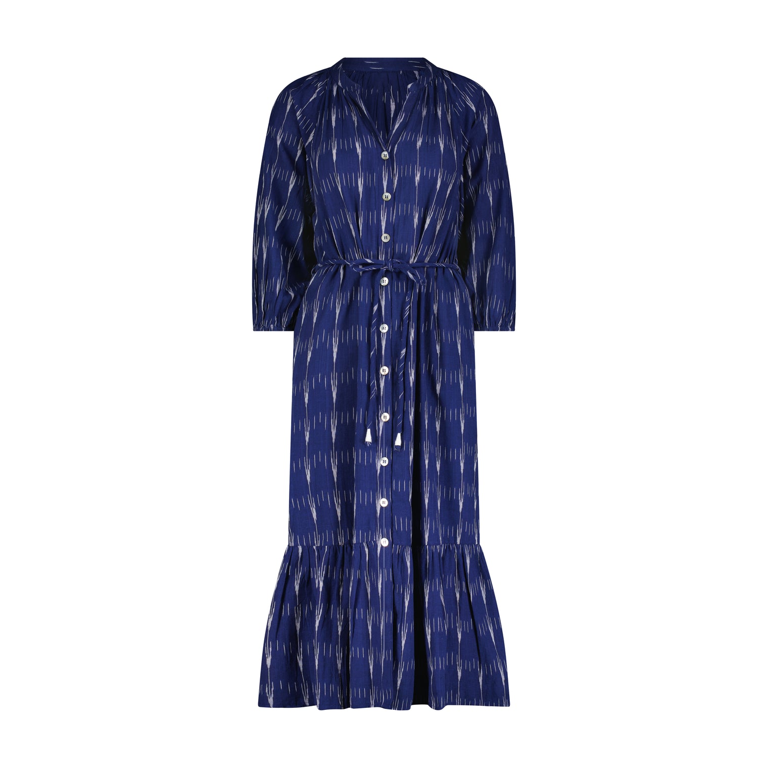 Juliette Women's shirtdress Indigo Blue Ikat