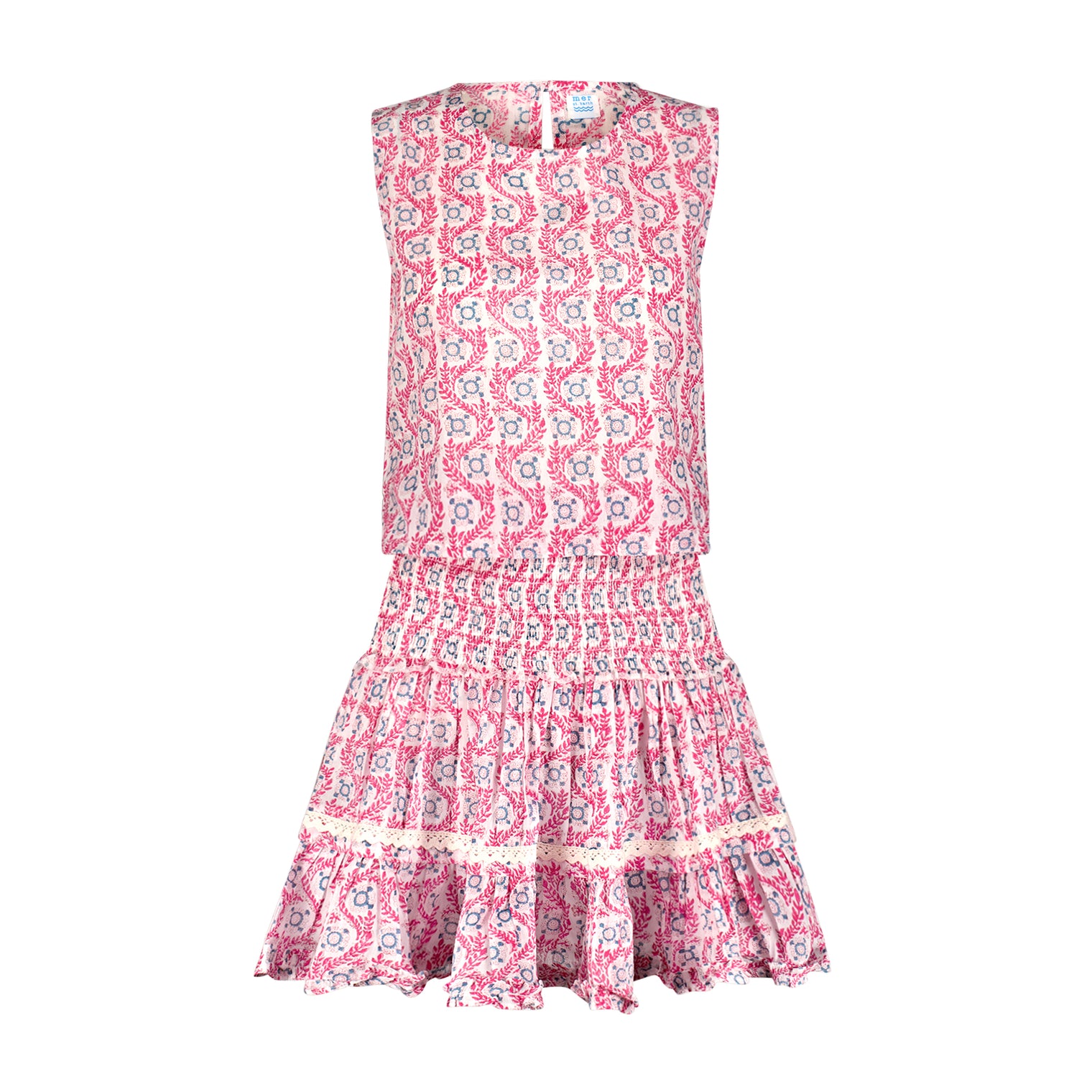 Maribel Women's Top and Skirt Set Jaipur Bloom