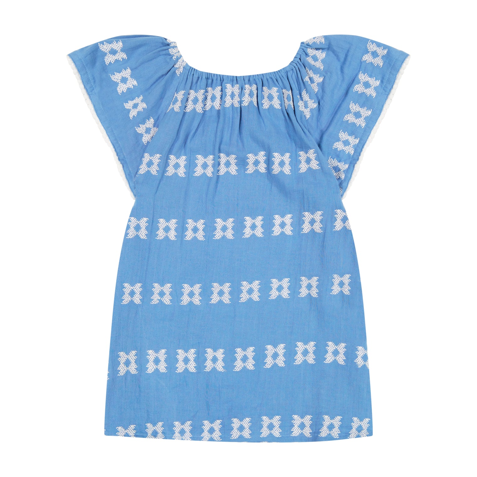 Mini Capucine Girls Coverup Sky White Embroidery