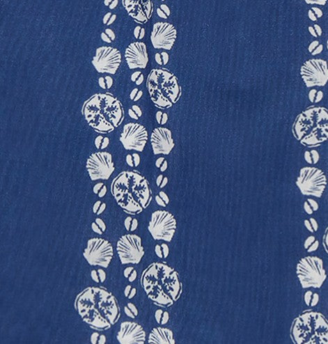Mini Capucine Girls Coverup Navy Seashells