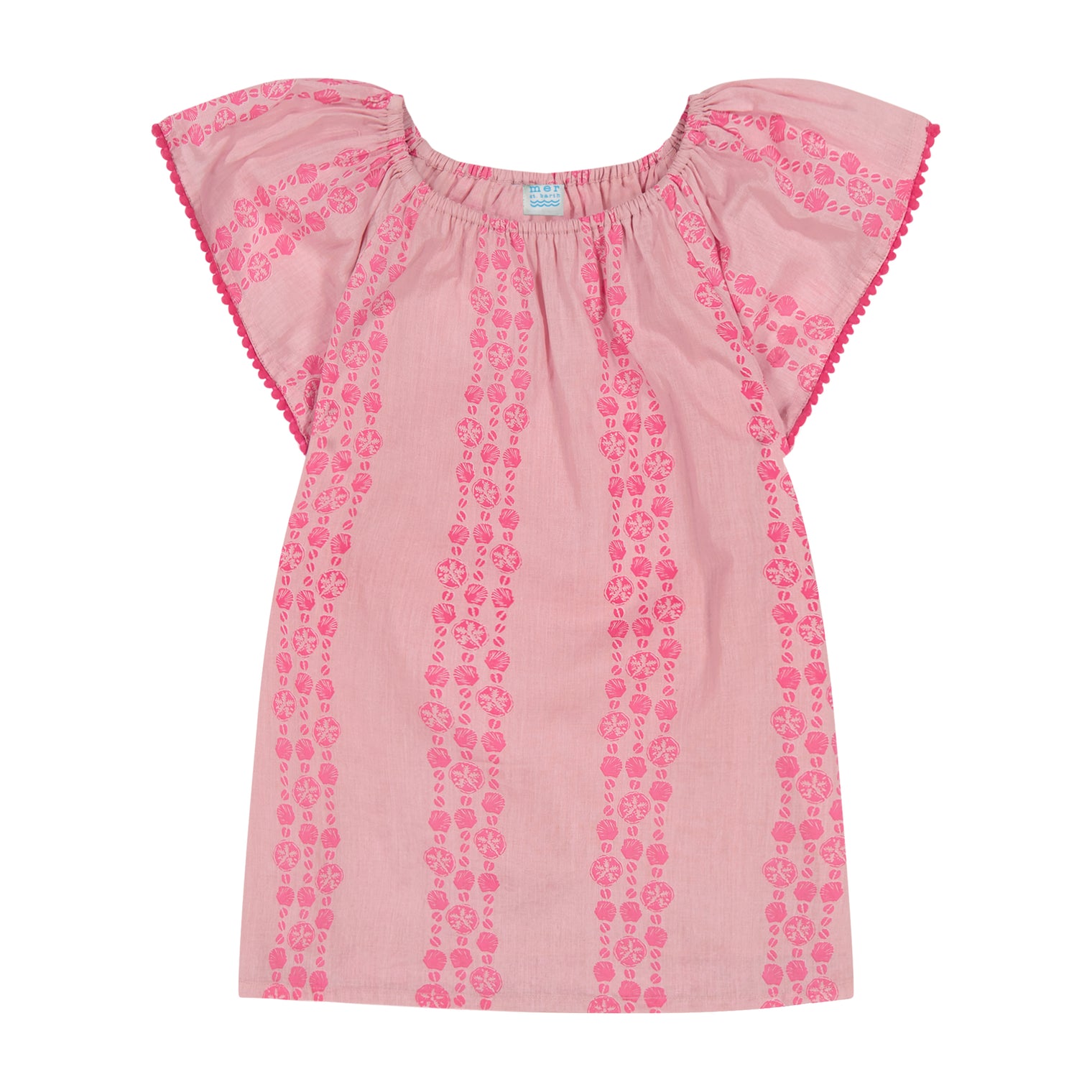 Mini Capucine Girls Caftan Pink Seashells