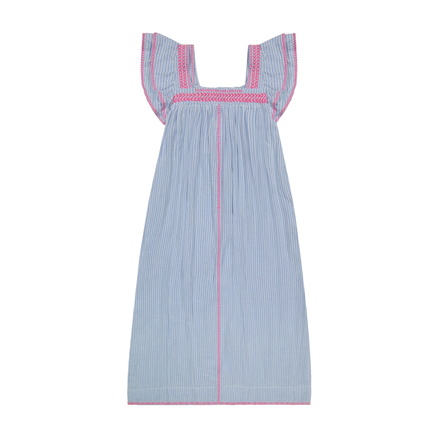 Maxi Sandrine Women's Dress Sea Stripe Embroidery