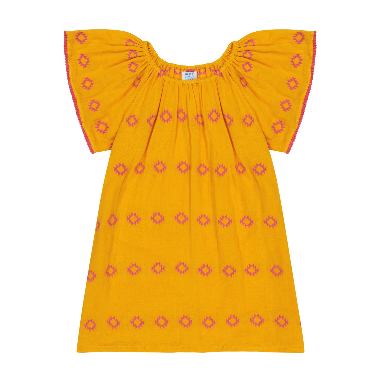 Mini Capucine Girl's Caftan Marigold Embroidery