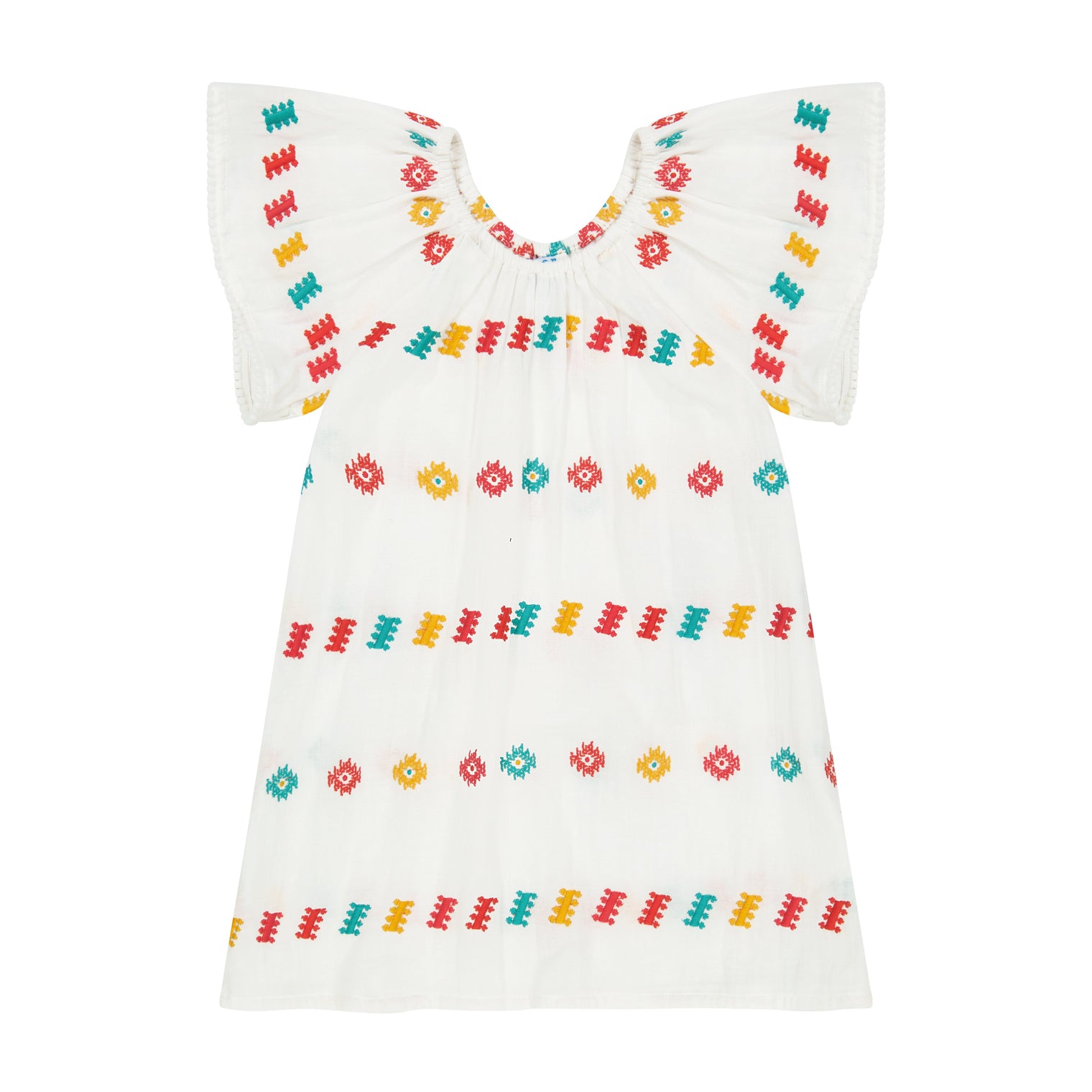 Mini Capucine Girl's Caftan Multi Embroidery