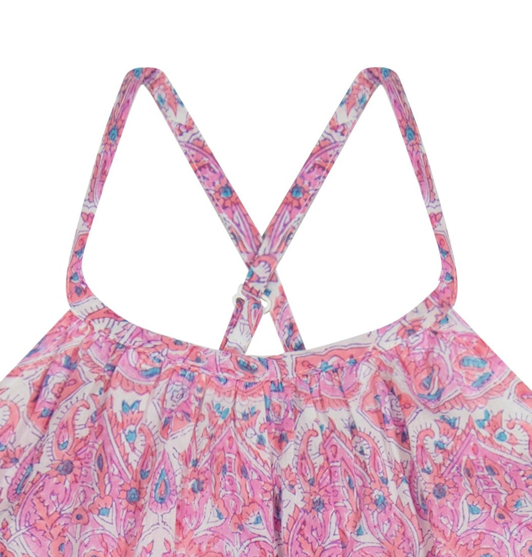 Mini Chantal Girl's Sundress Pink Paisley