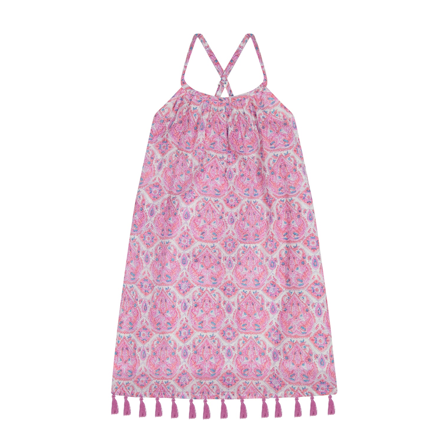 Mini Chantal Girl's Sundress Pink Paisley