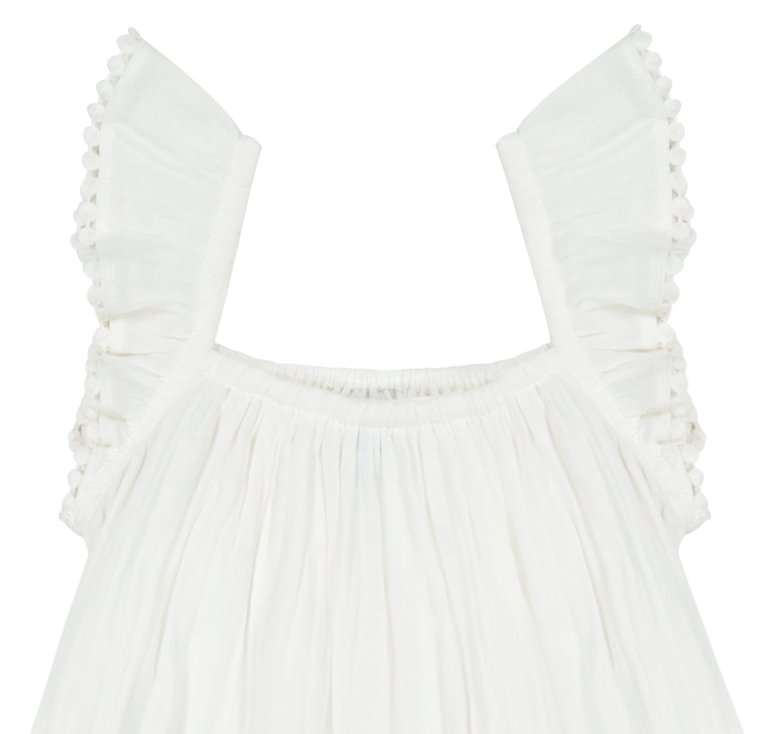 Mini Eva Girl's Ruffle Dress White