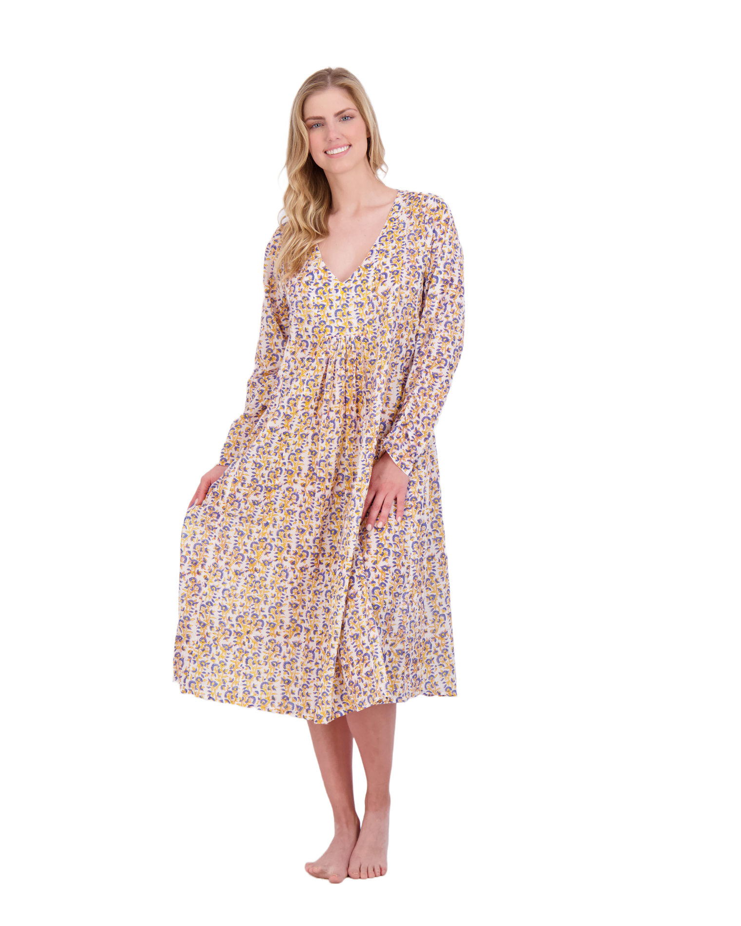 Mer St Barth Women's "Le Reve" St Barth Caftan Mini Blue Floral