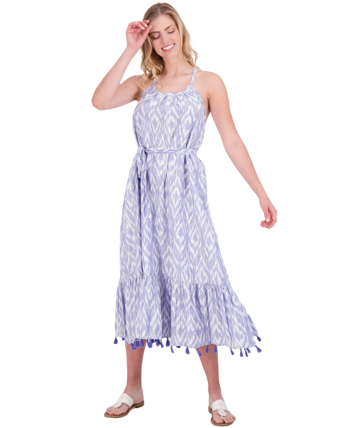 Chantal Women's Sundress Blue Ikat